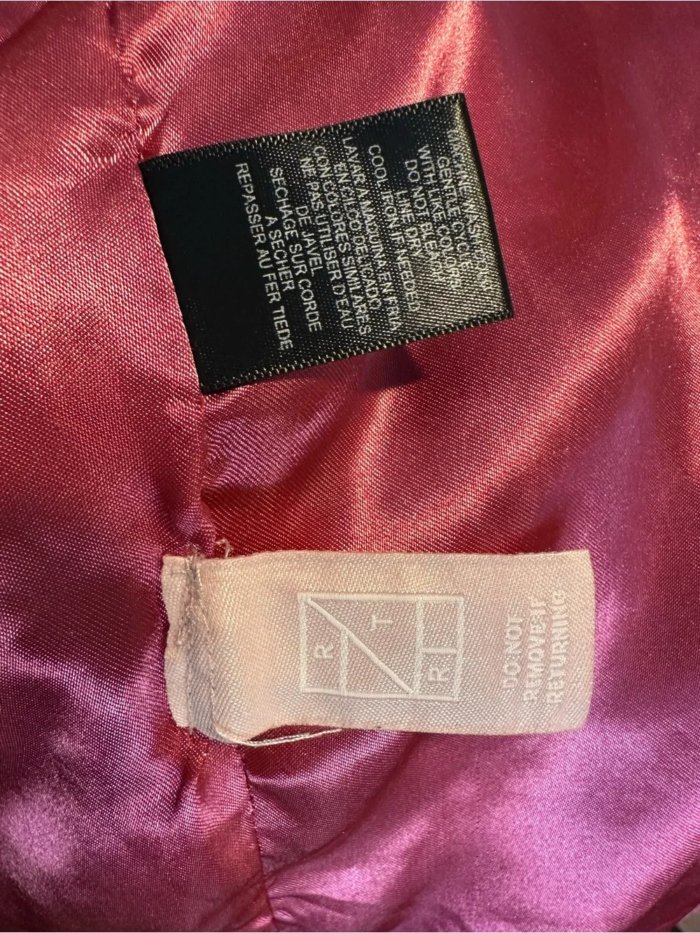 AFRM Pink and Red Herringbone Open-Front Blazer